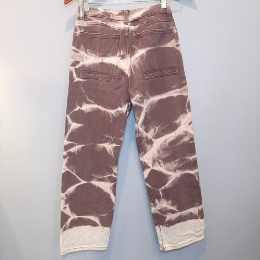 Cider Tie Dye Straight Leg Jeans High Waist 90s Mom Style Denim Size XS - Picture 8 of 10